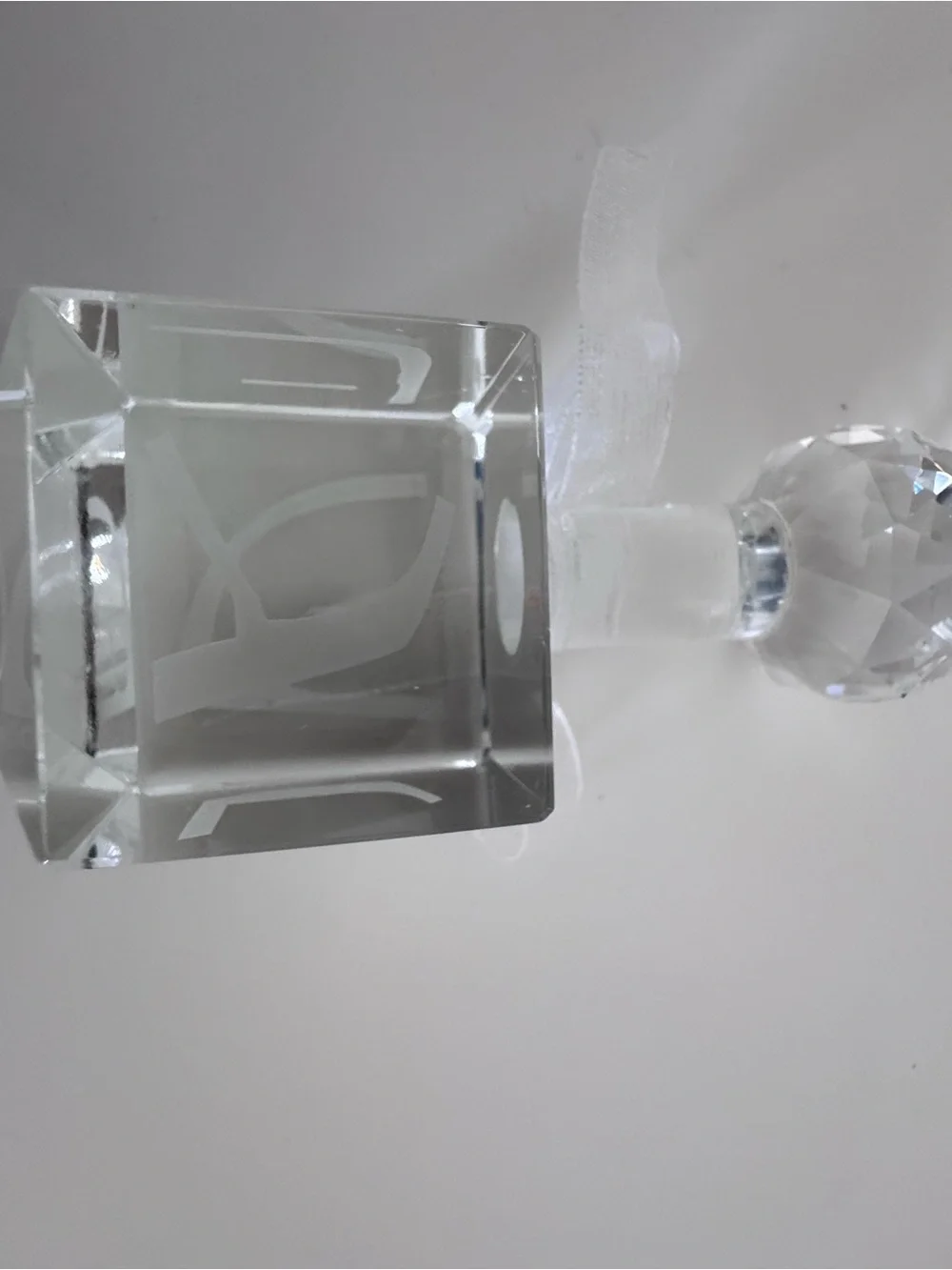 Optical Crystal Dreidel Hanukkah Judaica Decor Paperweight Hebrew Letters Gift - Picture 4 of 13